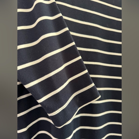 Vtg Catalina Navy Blue Striped Shirt, S, Old Money Coastal Fisherman Nautical - Picture 7 of 7